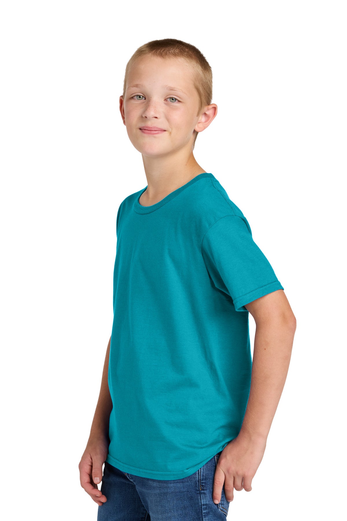 Jerzees Classics Youth Cotton T-Shirt 363Y - California Blue - side