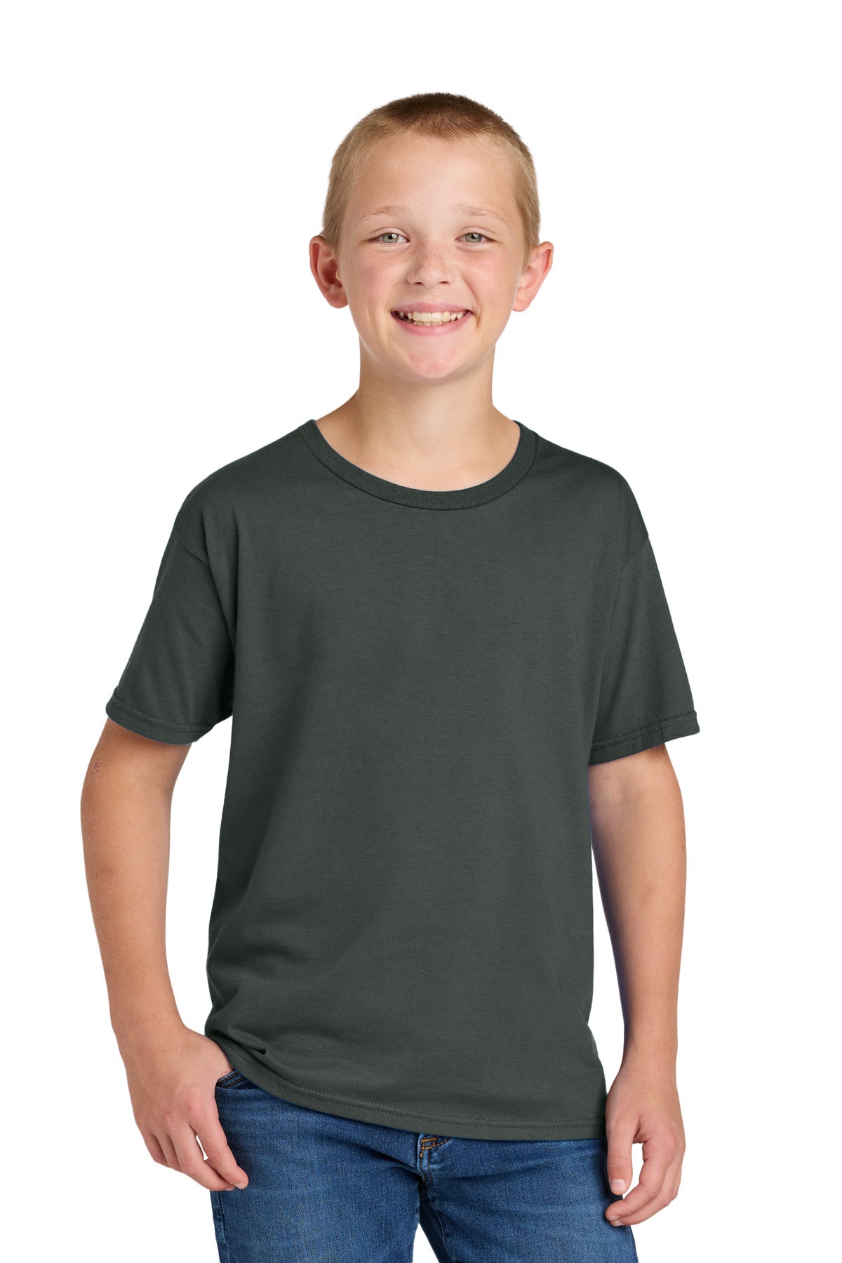 Jerzees Classics Youth Cotton T-Shirt 363Y - Charcoal Grey - front