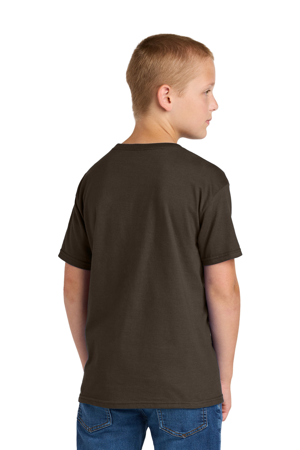 Jerzees Classics Youth Cotton T-Shirt 363Y - Chocolate - back