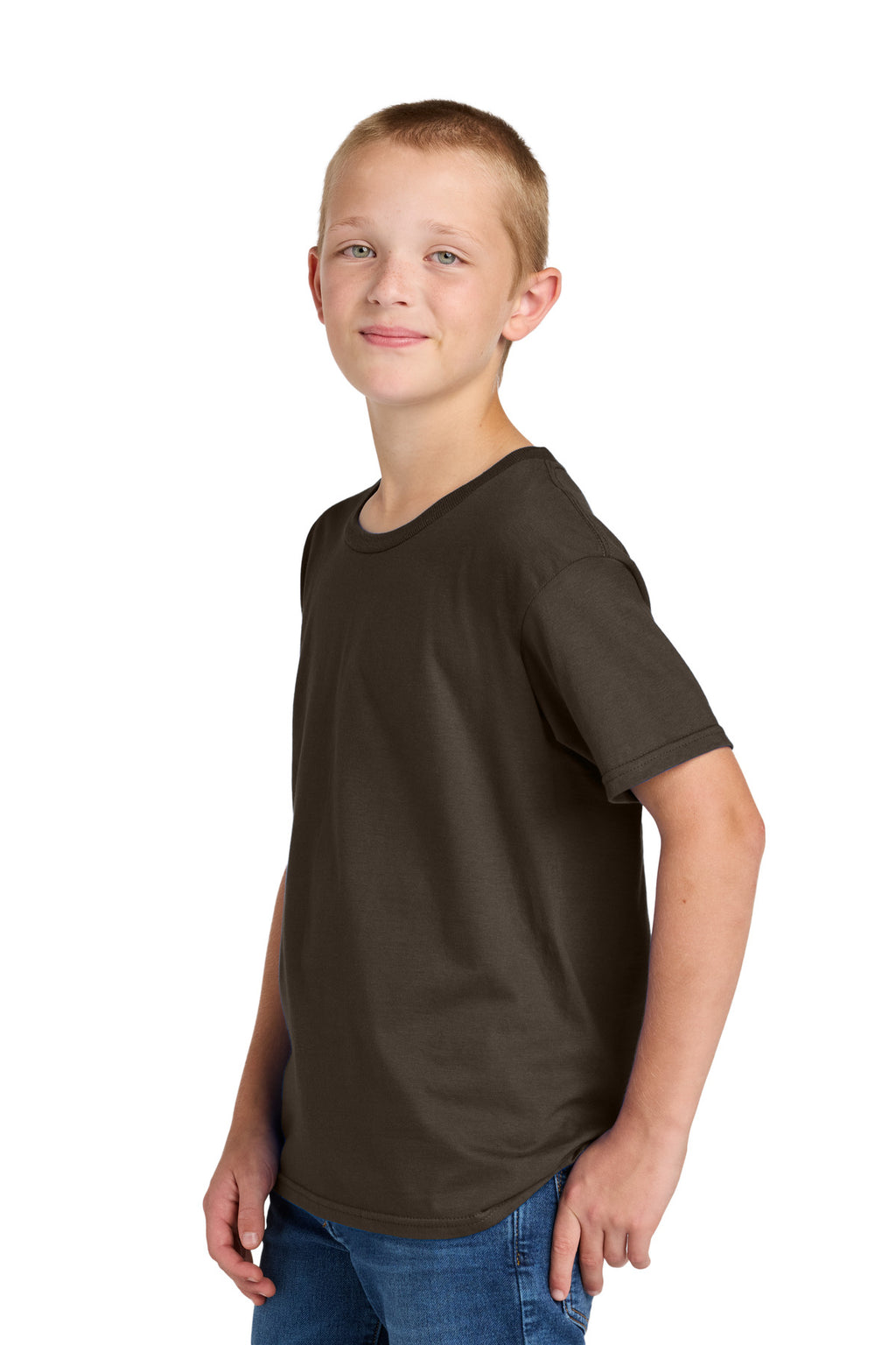 Jerzees Classics Youth Cotton T-Shirt 363Y - Chocolate - side
