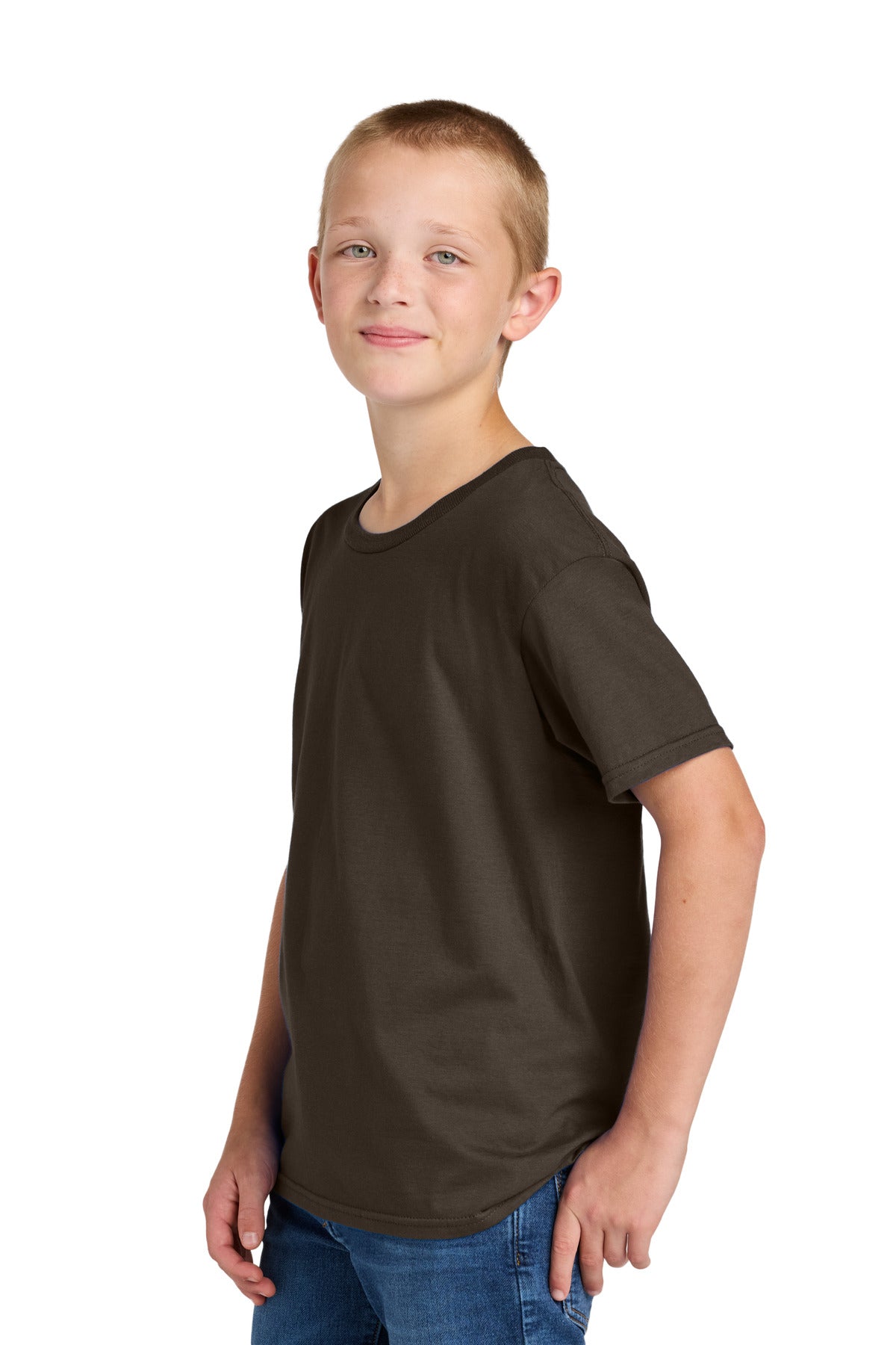 Jerzees Classics Youth Cotton T-Shirt 363Y - Chocolate - side