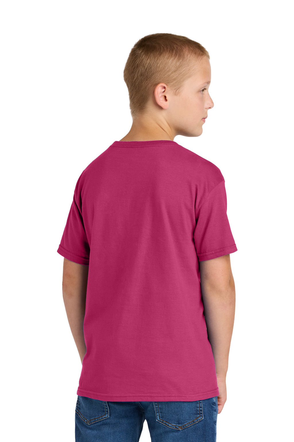 Jerzees Classics Youth Cotton T-Shirt 363Y - Cyber Pink - back