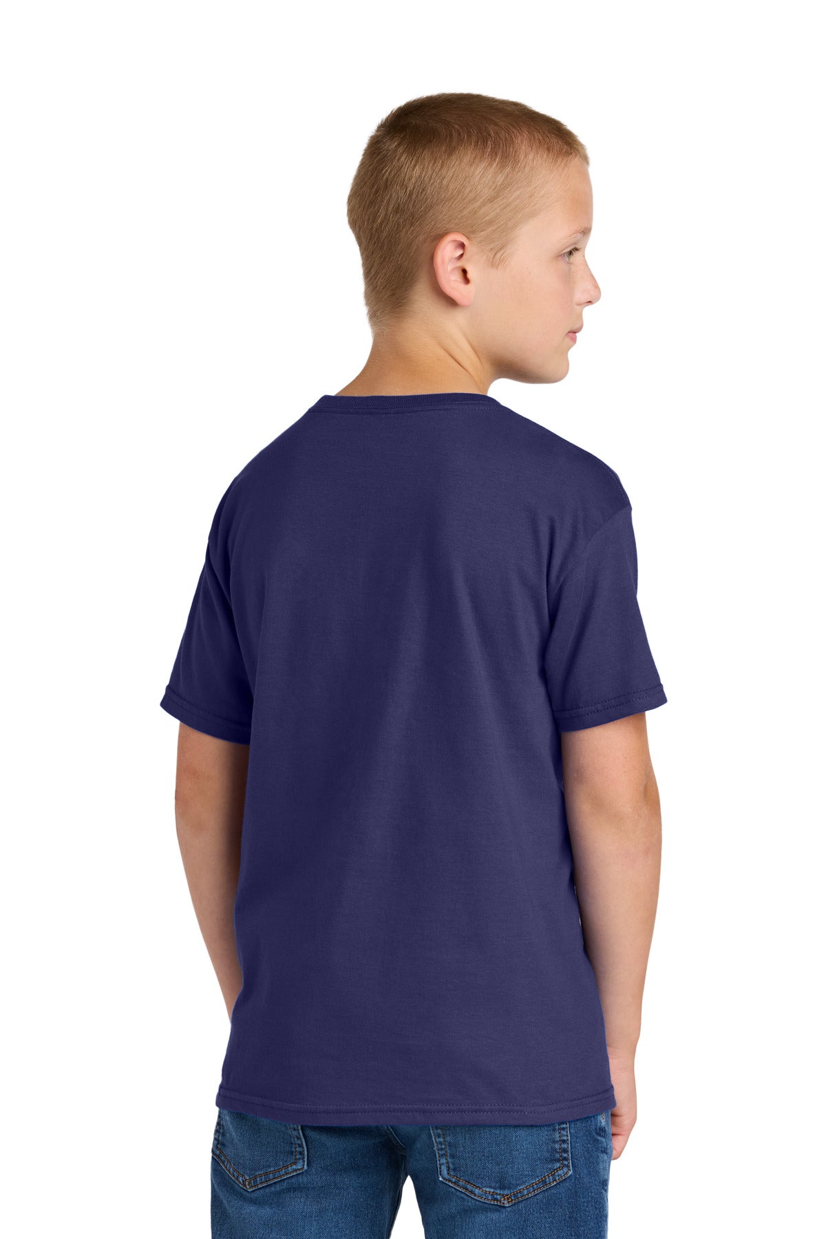 Jerzees Classics Youth Cotton T-Shirt 363Y - Deep Purple - back