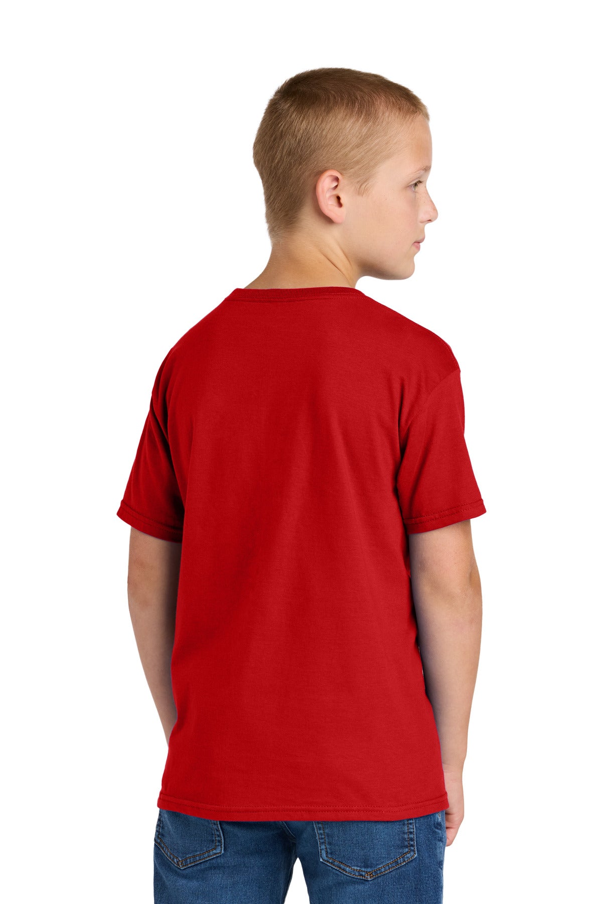 Jerzees Classics Youth Cotton T-Shirt 363Y - Fiery Red - back