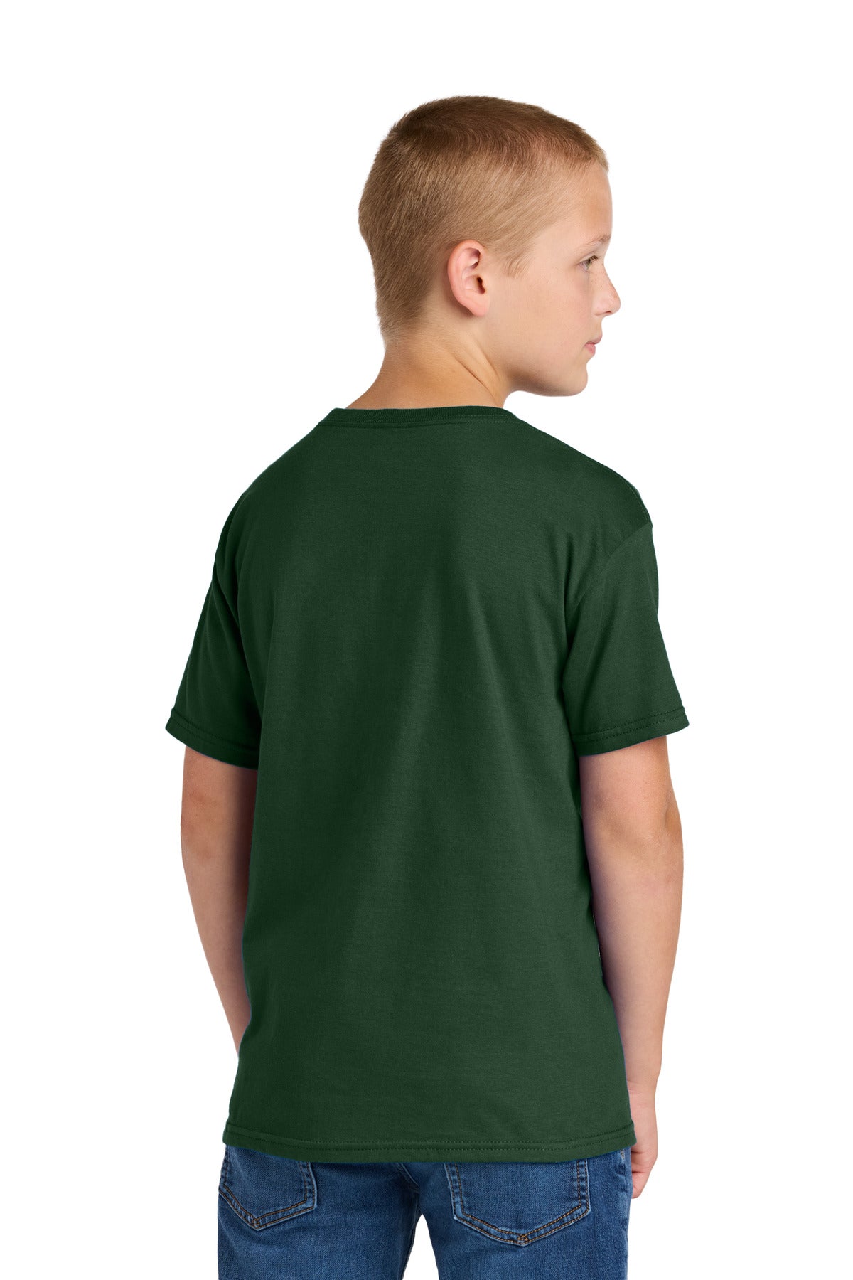 Jerzees Classics Youth Cotton T-Shirt 363Y - Forest Green - back