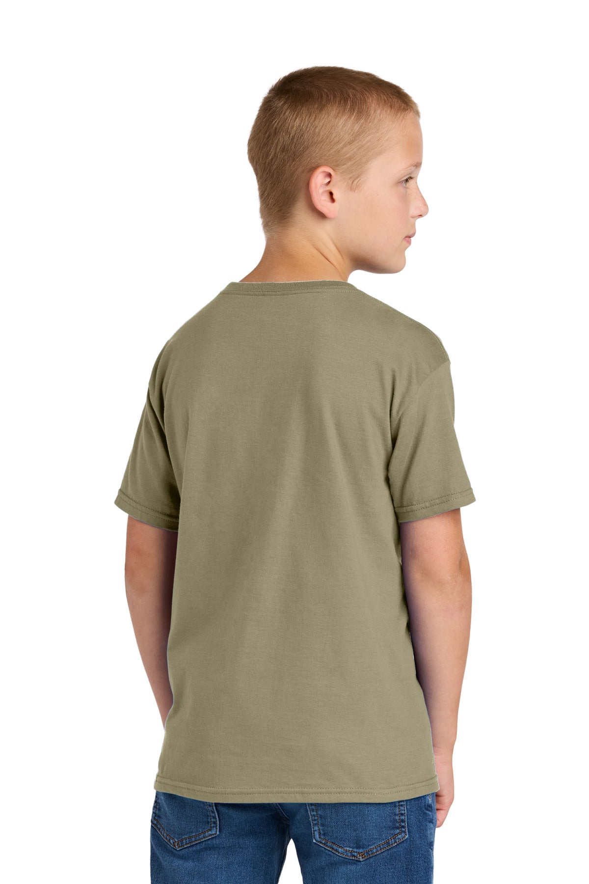 Jerzees Classics Youth Cotton T-Shirt 363Y - Khaki - back