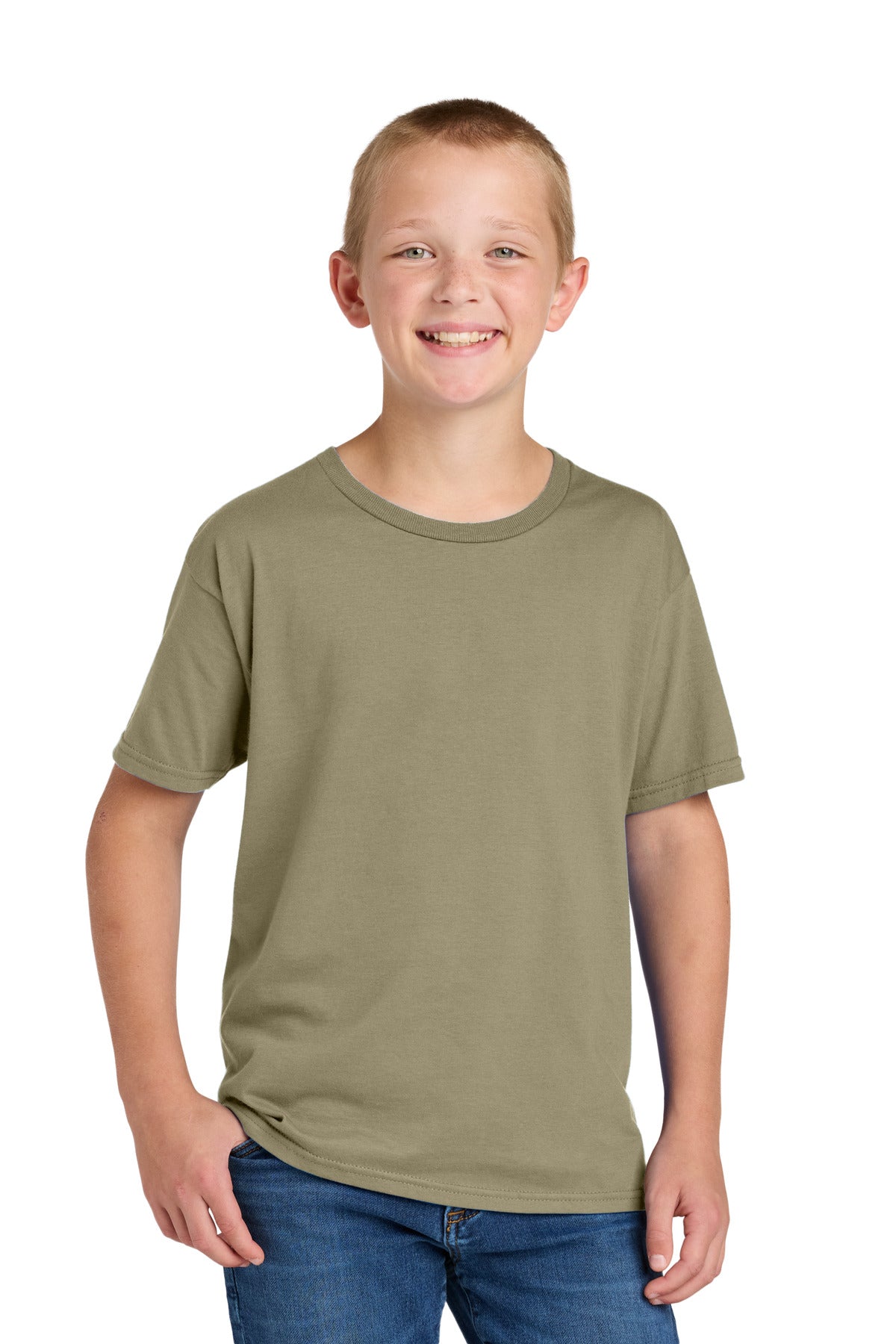 Jerzees Classics Youth Cotton T-Shirt 363Y - Khaki - front