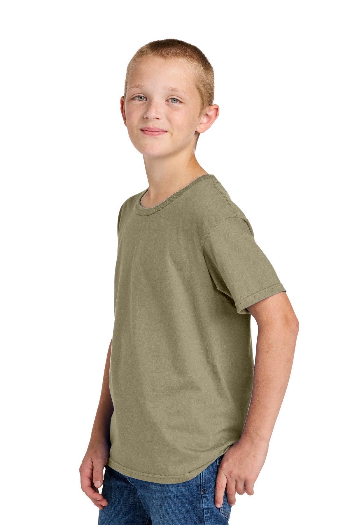Jerzees Classics Youth Cotton T-Shirt 363Y - Khaki - side
