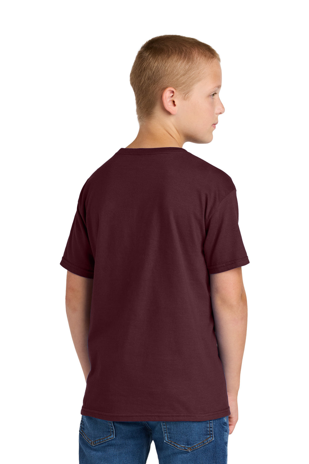 Jerzees Classics Youth Cotton T-Shirt 363Y - Maroon - back