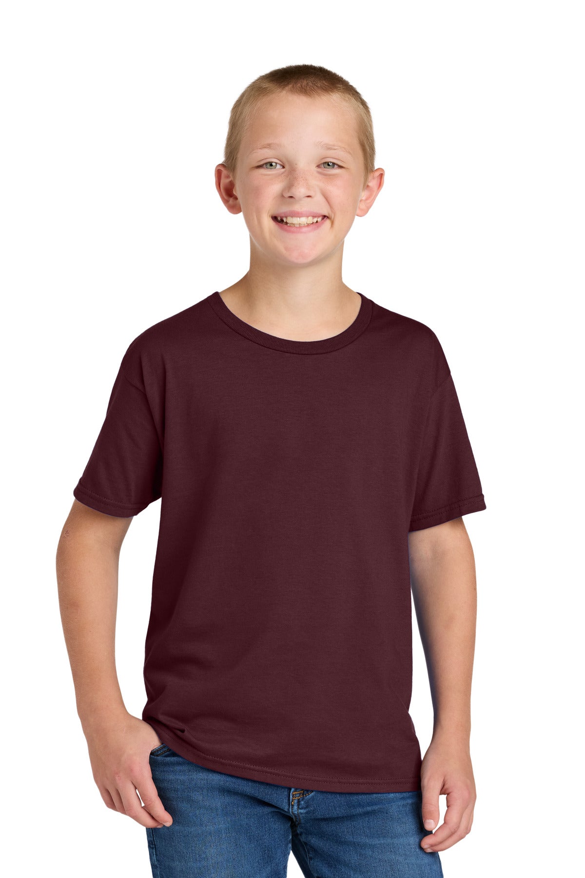 Jerzees Classics Youth Cotton T-Shirt 363Y - Maroon - front