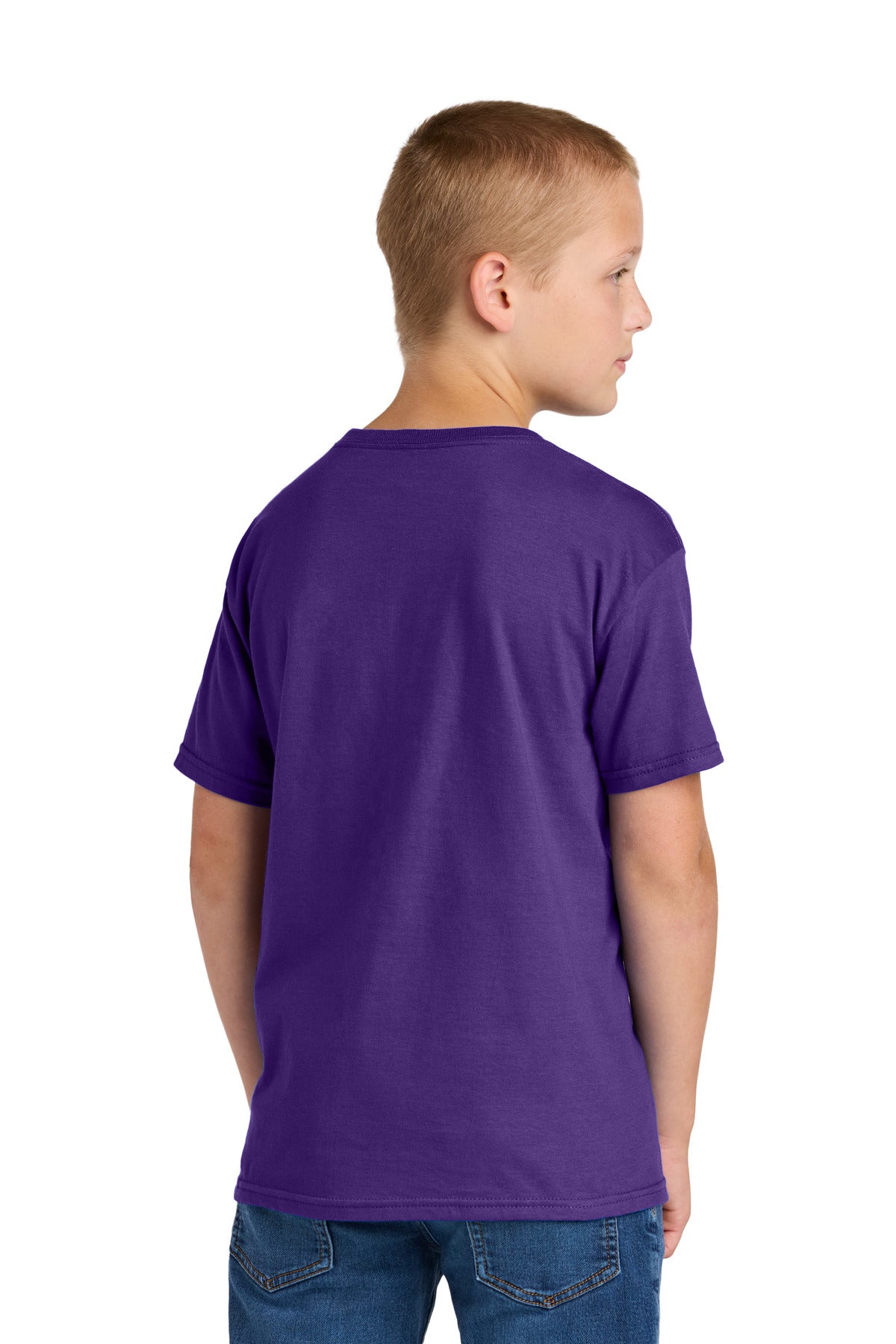 Jerzees Classics Youth Cotton T-Shirt 363Y - Purple - back