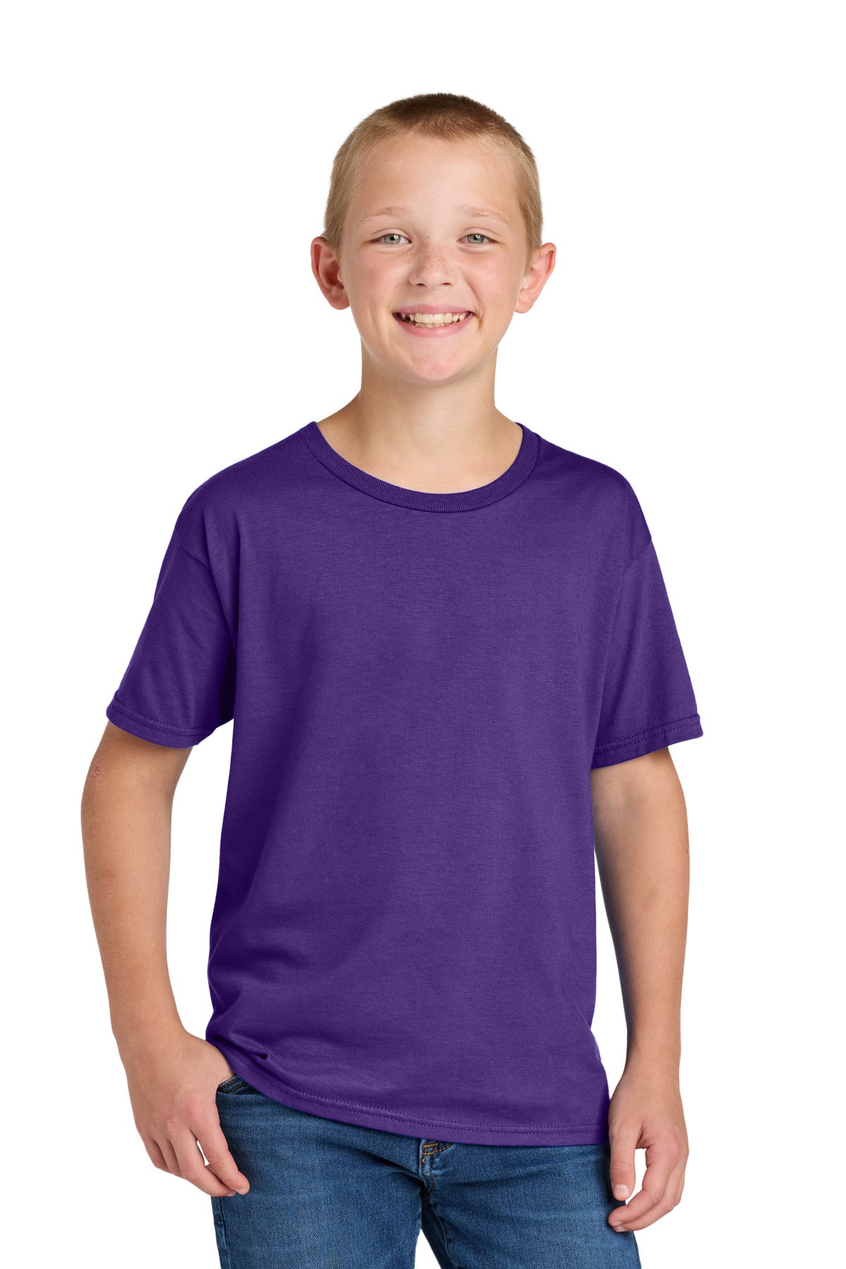 Jerzees Classics Youth Cotton T-Shirt 363Y - Purple - front