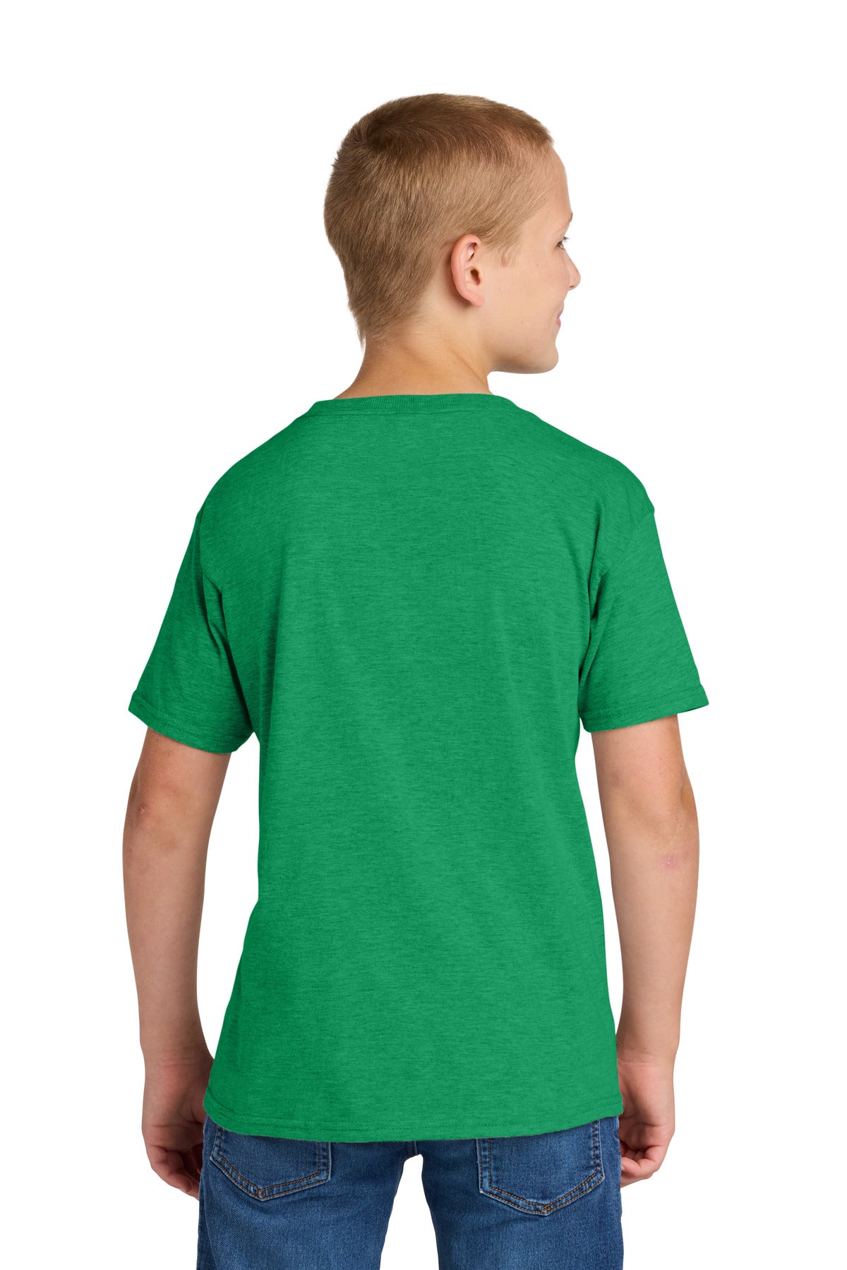 Jerzees Classics Youth Cotton T-Shirt 363Y - Retro Heather Green - back