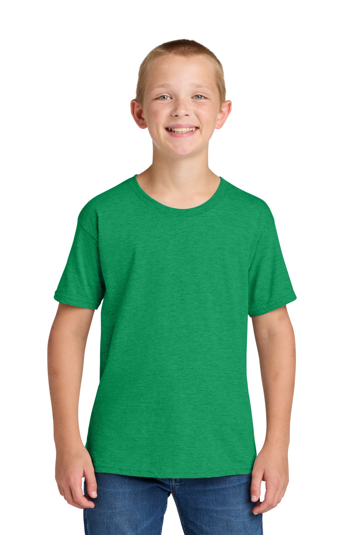 Jerzees Classics Youth Cotton T-Shirt 363Y - Retro Heather Green - front