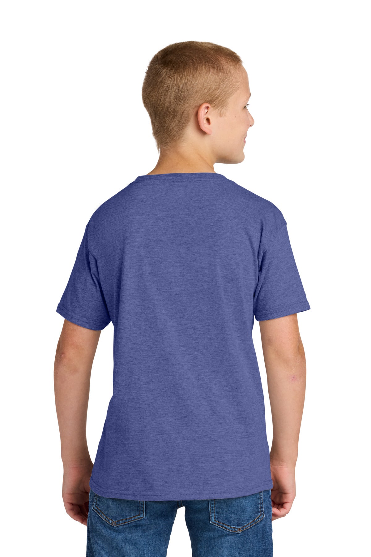 Jerzees Classics Youth Cotton T-Shirt 363Y - Retro Heather Purple - back