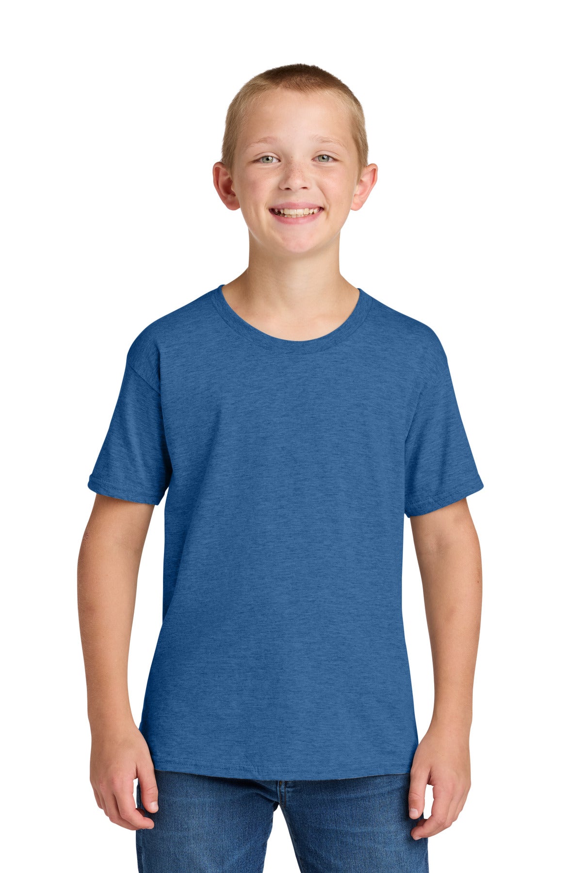 Jerzees Classics Youth Cotton T-Shirt 363Y - Retro Heather Royal - front