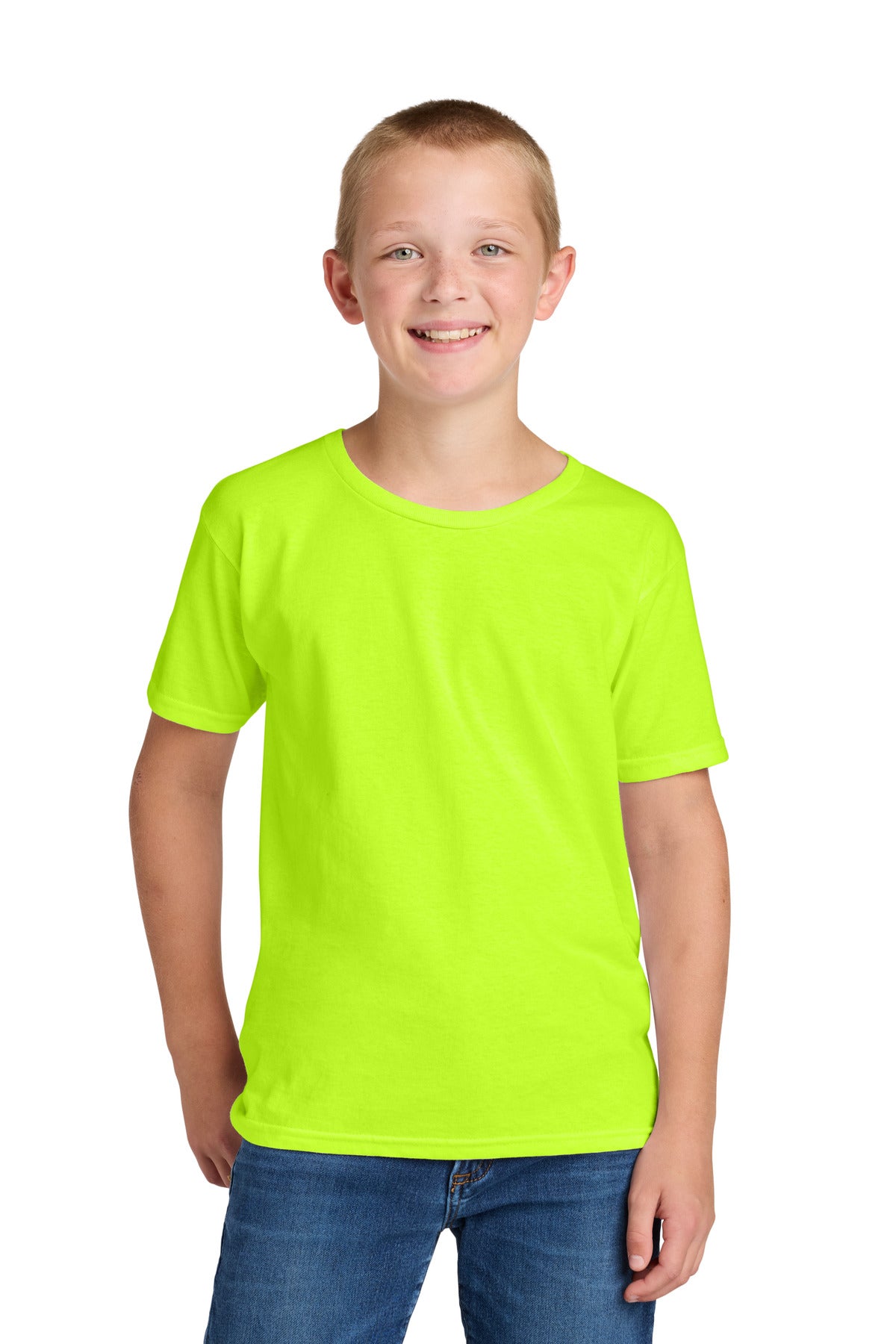 Jerzees Classics Youth Cotton T-Shirt 363Y - Safety Green - front
