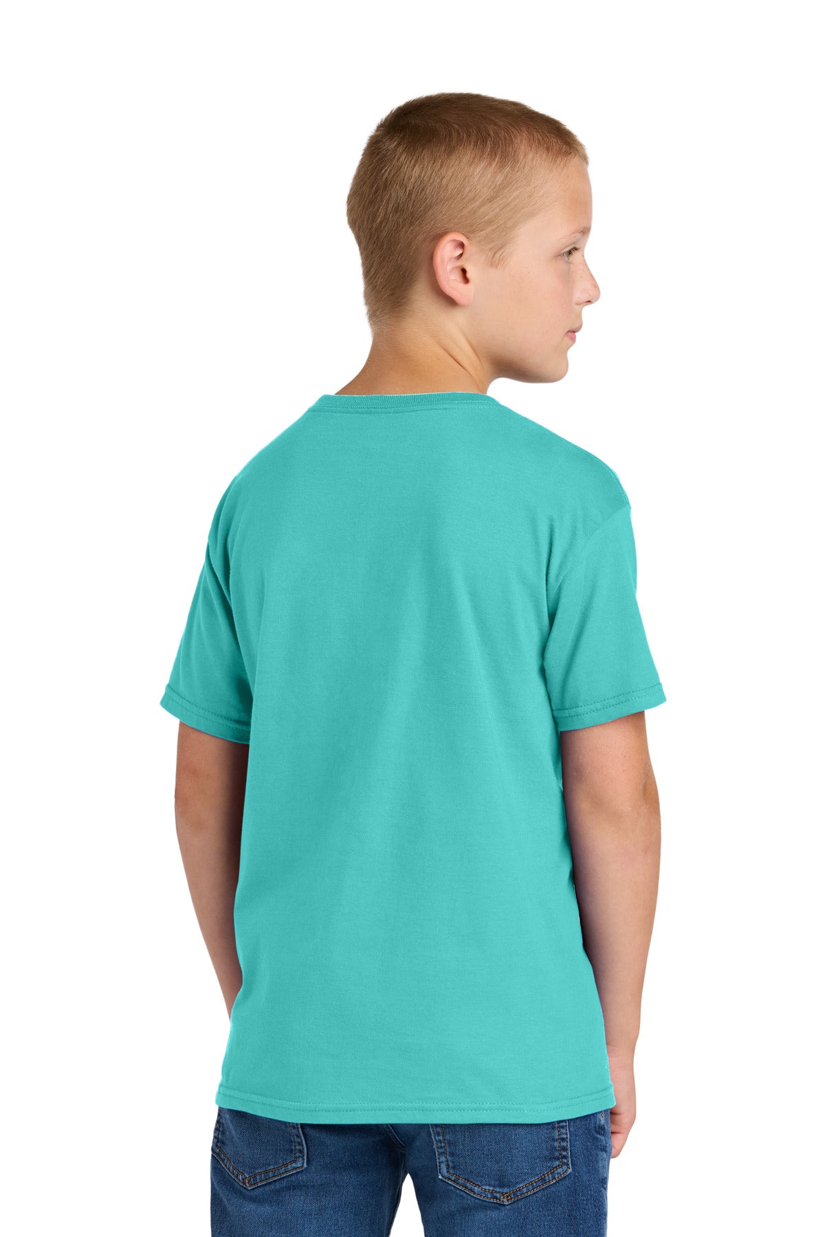 Jerzees Classics Youth Cotton T-Shirt 363Y - Scuba Blue - back
