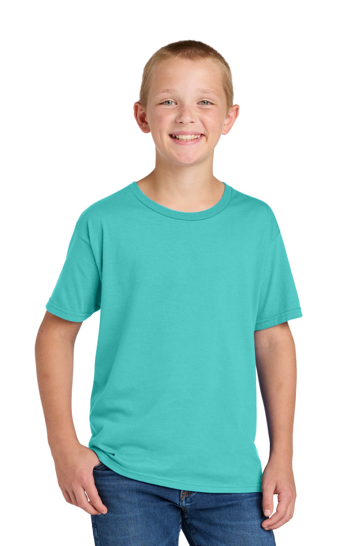 Jerzees Classics Youth Cotton T-Shirt 363Y - Scuba Blue - front