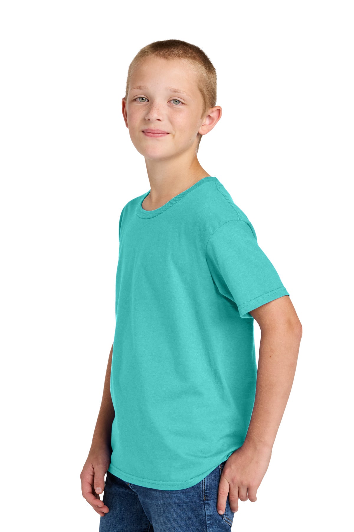 Jerzees Classics Youth Cotton T-Shirt 363Y - Scuba Blue - side