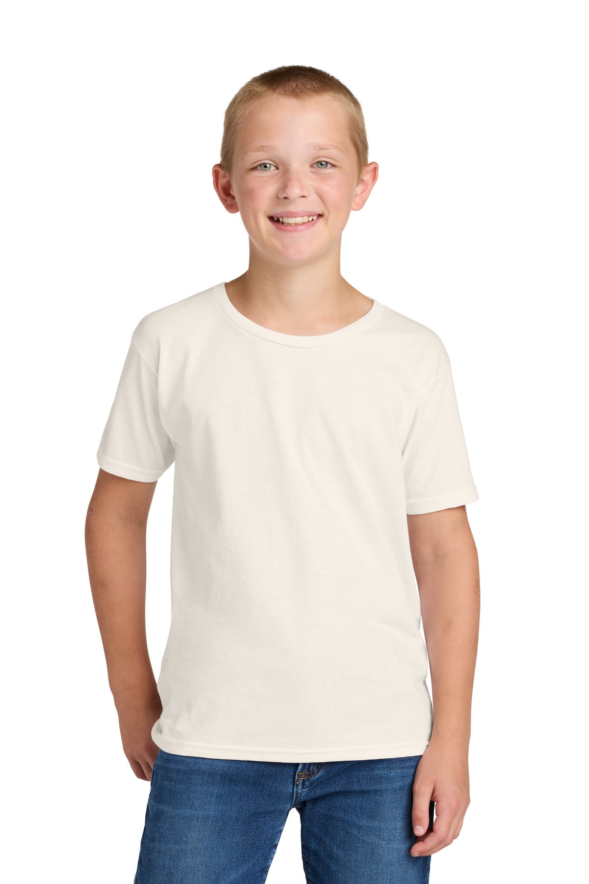 Jerzees Classics Youth Cotton T-Shirt 363Y - Sweet Cream Heather - front