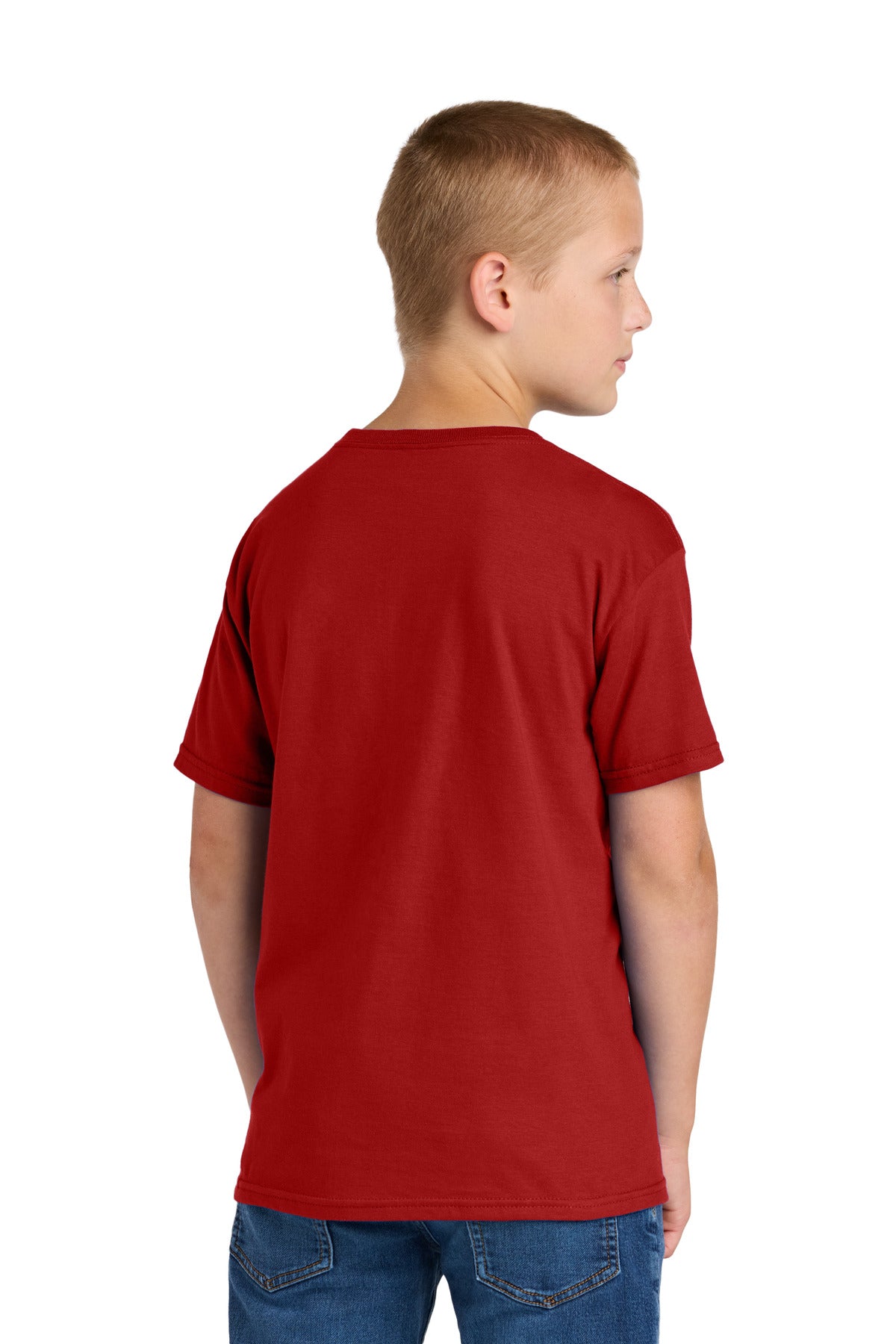 Jerzees Classics Youth Cotton T-Shirt 363Y - True Red - back