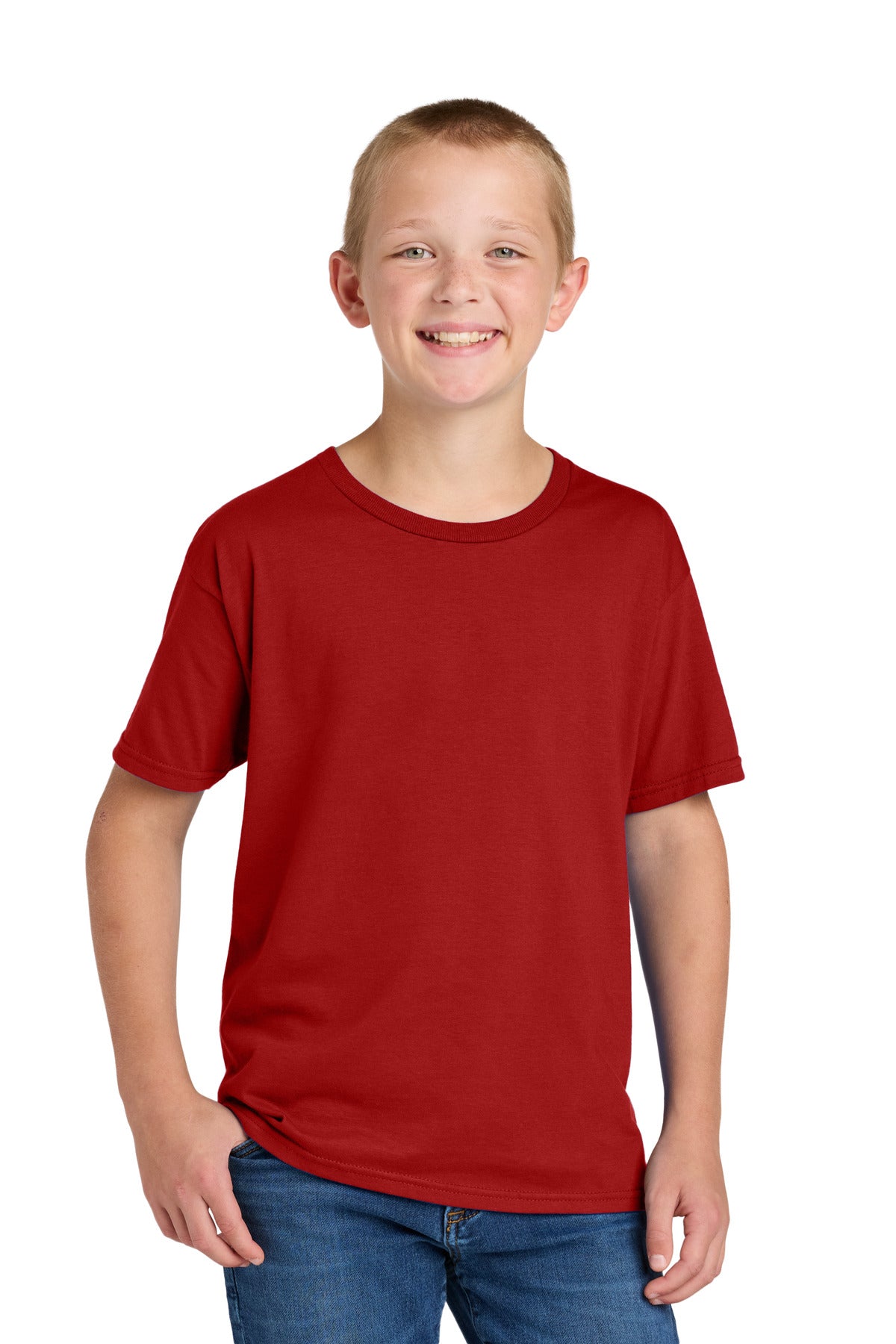 Jerzees Classics Youth Cotton T-Shirt 363Y - True Red - front