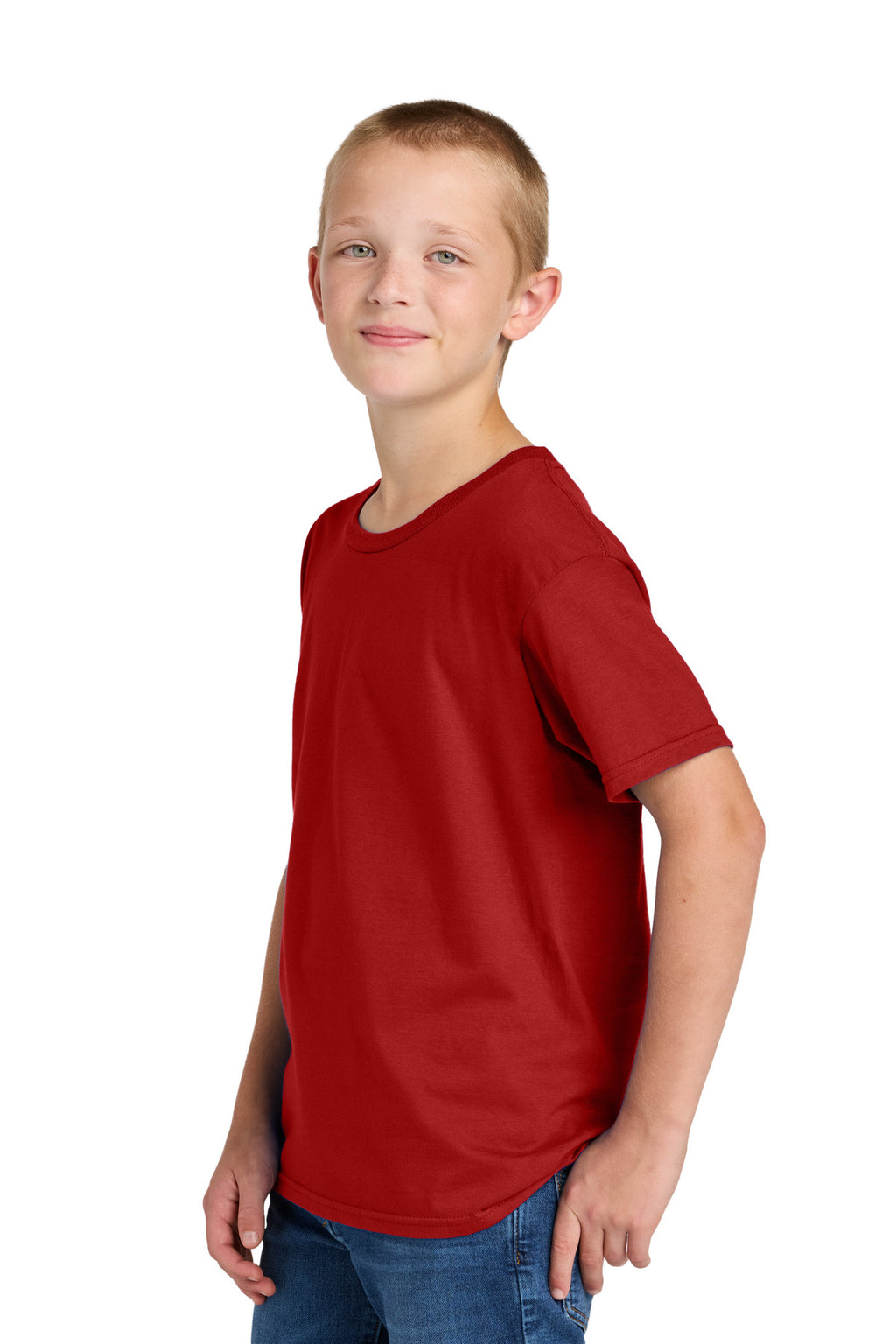 Jerzees Classics Youth Cotton T-Shirt 363Y - True Red - side