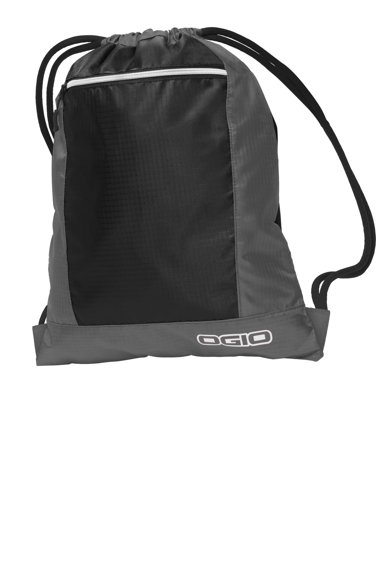 OGIO Pulse Cinch Pack. 412045 - Grey/ Black - front
