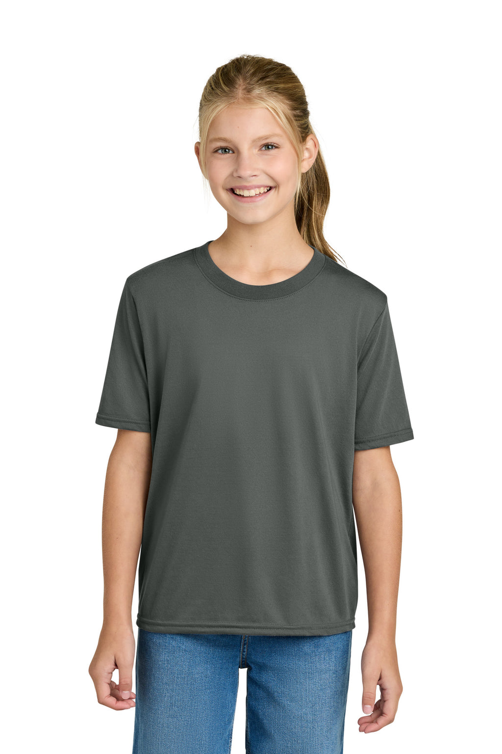 Gildan Youth Gildan Performance T-Shirt. 42000B - Charcoal - front