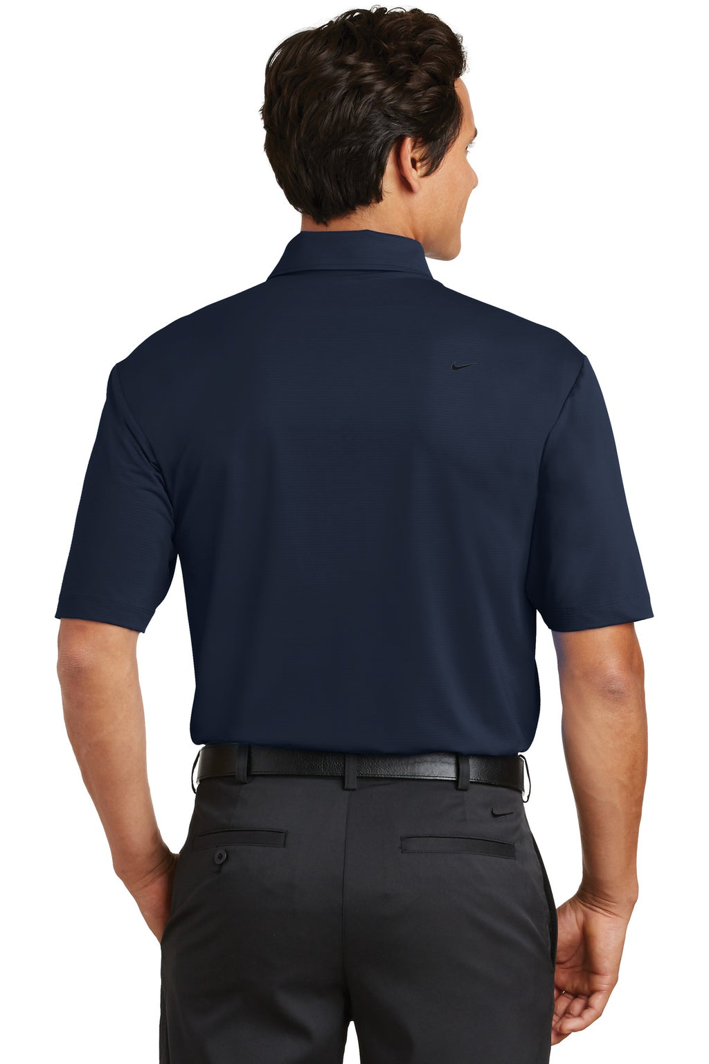 DISCONTINUED Nike Elite Series Dri-FIT Ottoman Bonded Polo. 429439 - Midnight Navy - back