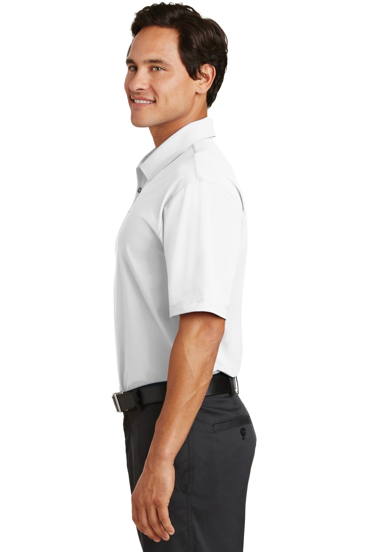 DISCONTINUED Nike Elite Series Dri-FIT Ottoman Bonded Polo. 429439 - White - side