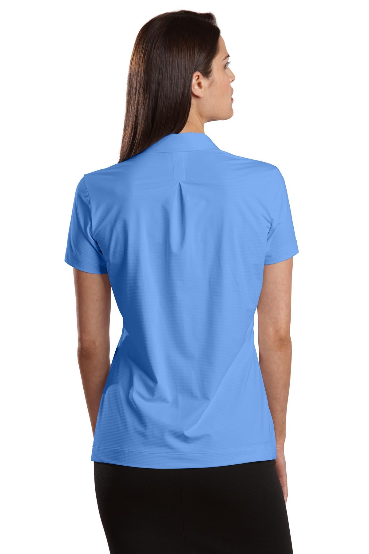 DISCONTINUED Nike Elite Series Ladies Dri-FIT Ottoman Bonded Polo. 429461 - Vibrant Blue - back