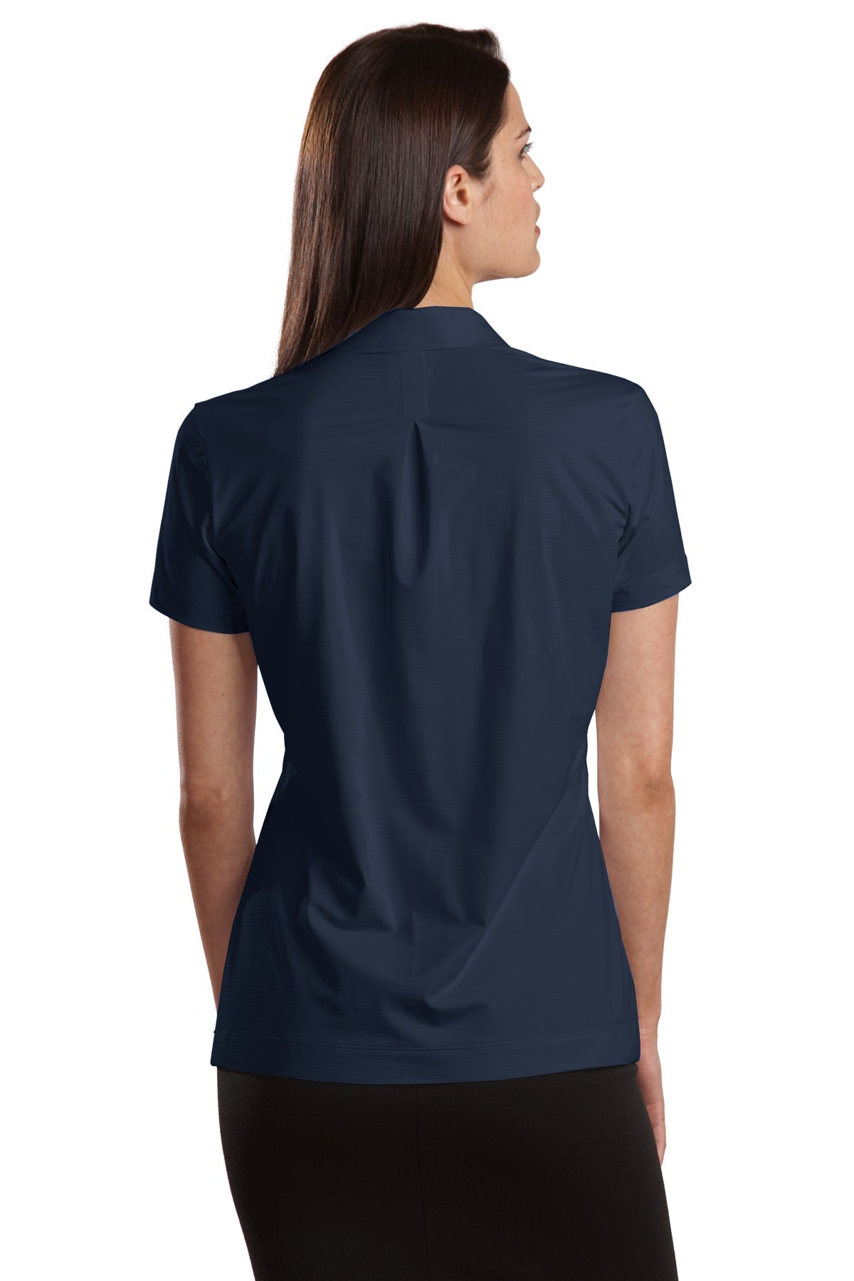 DISCONTINUED Nike Elite Series Ladies Dri-FIT Ottoman Bonded Polo. 429461 - Midnight Navy - back