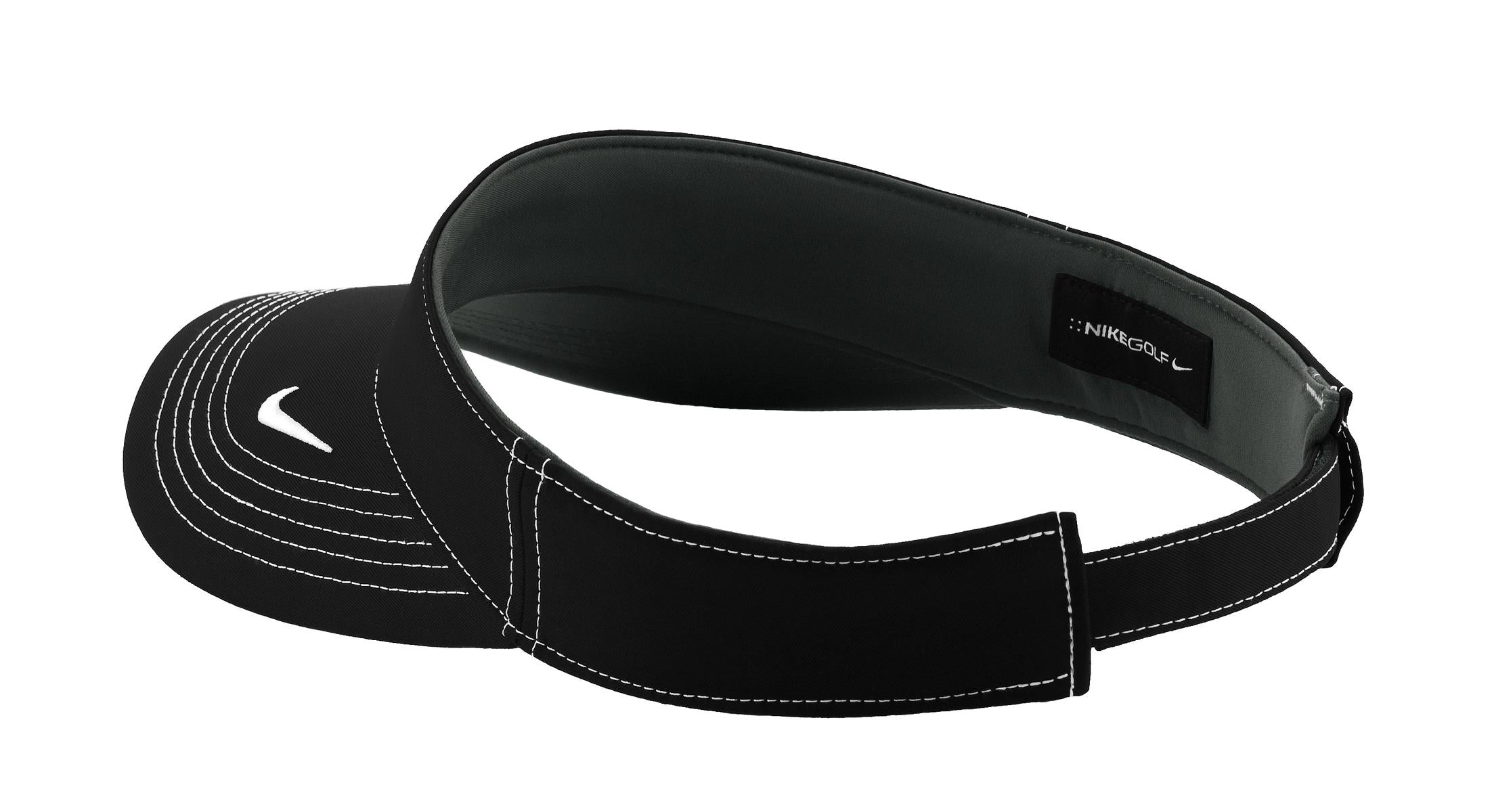 DISCONTINUED Nike Dri-FIT Swoosh Visor. 429466 - Black - back