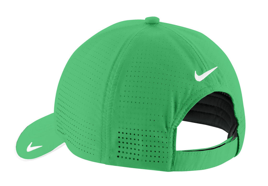 DISCONTINUED Nike Dri-FIT Swoosh Perforated Cap. 429467 - Lucky Green - back