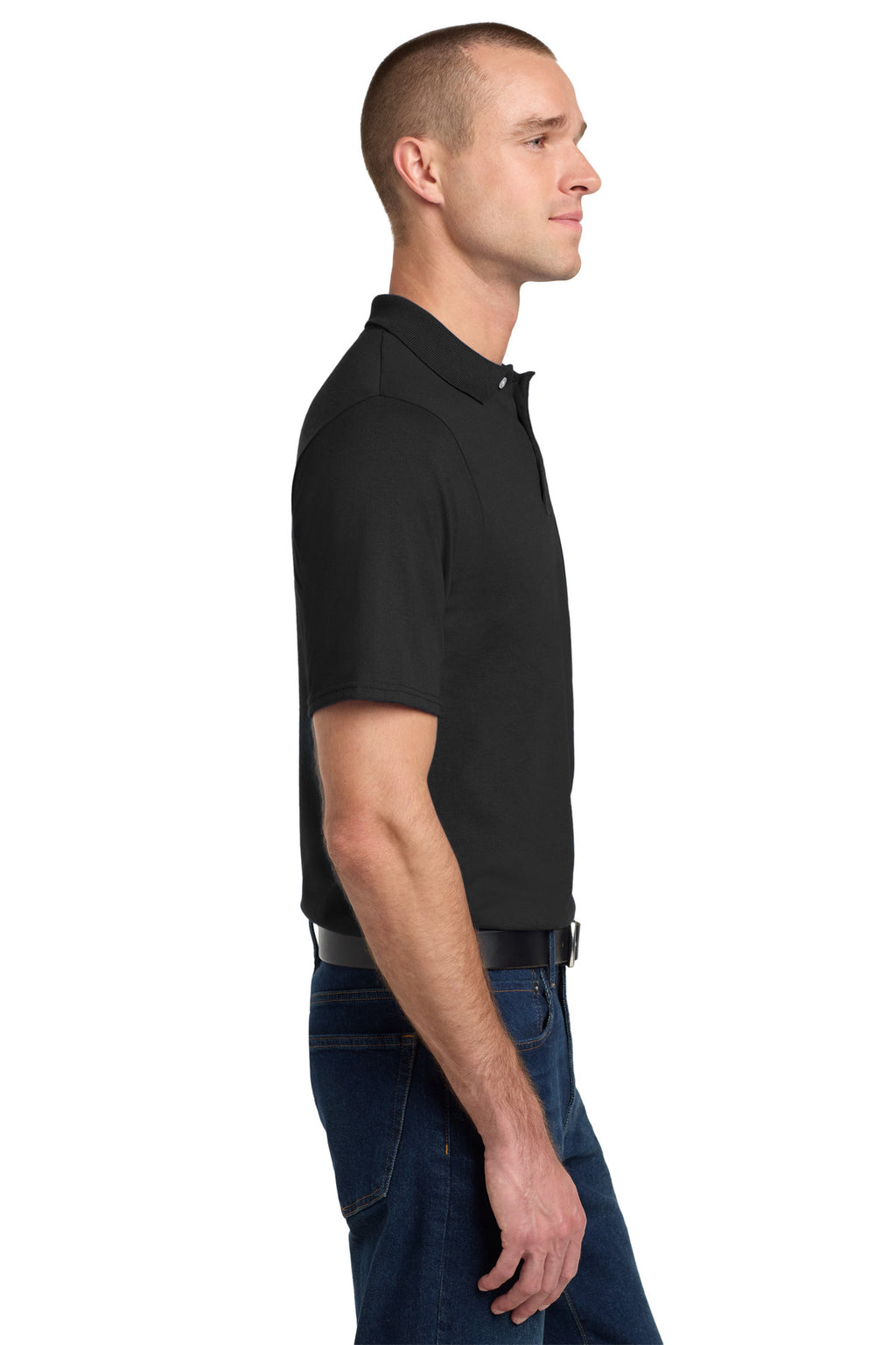 Jerzees Dri-Power Pocket Sport Shirt. 436MP - Black - side