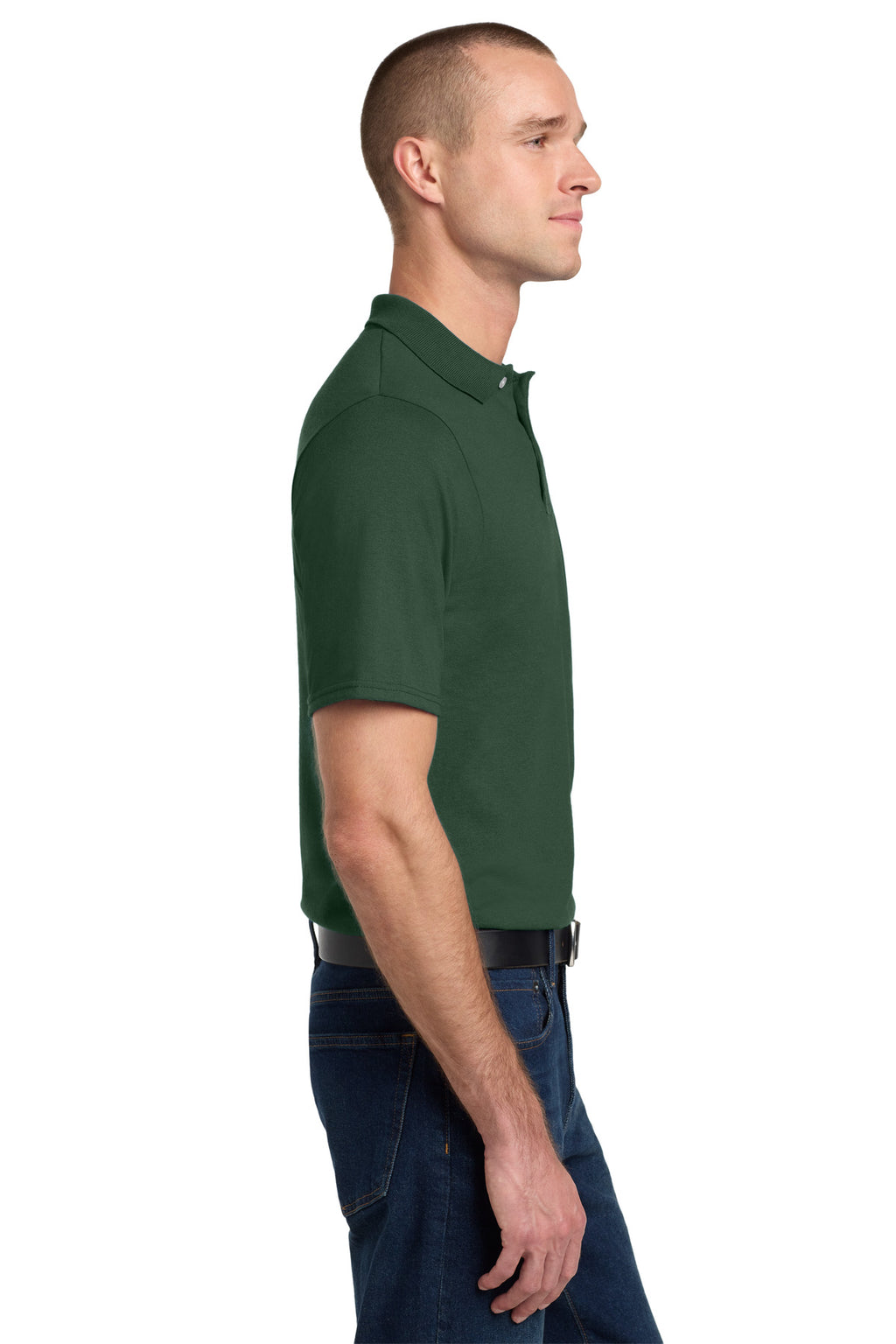 Jerzees Dri-Power Pocket Sport Shirt. 436MP - Forest Green - side