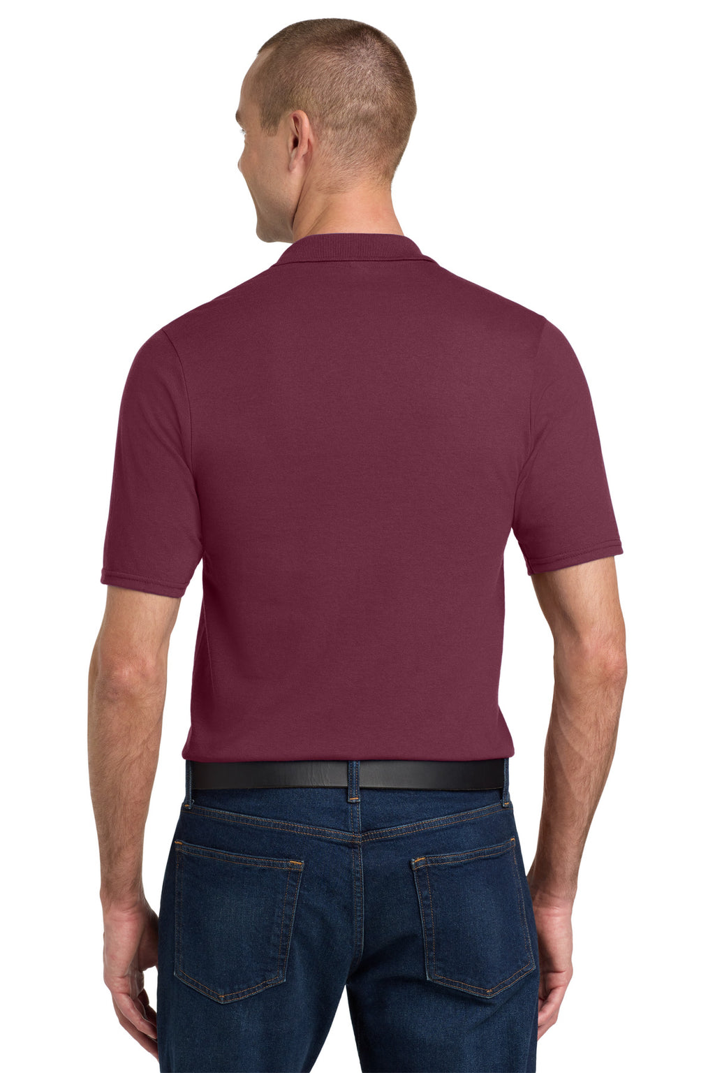 Jerzees Dri-Power Pocket Sport Shirt. 436MP - Maroon - back
