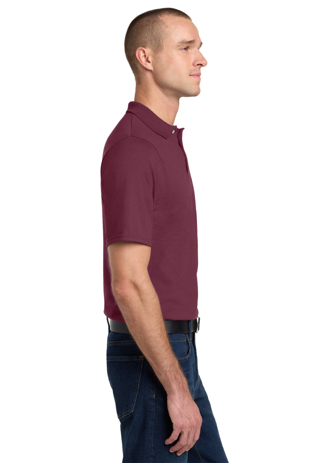 Jerzees Dri-Power Pocket Sport Shirt. 436MP - Maroon - side