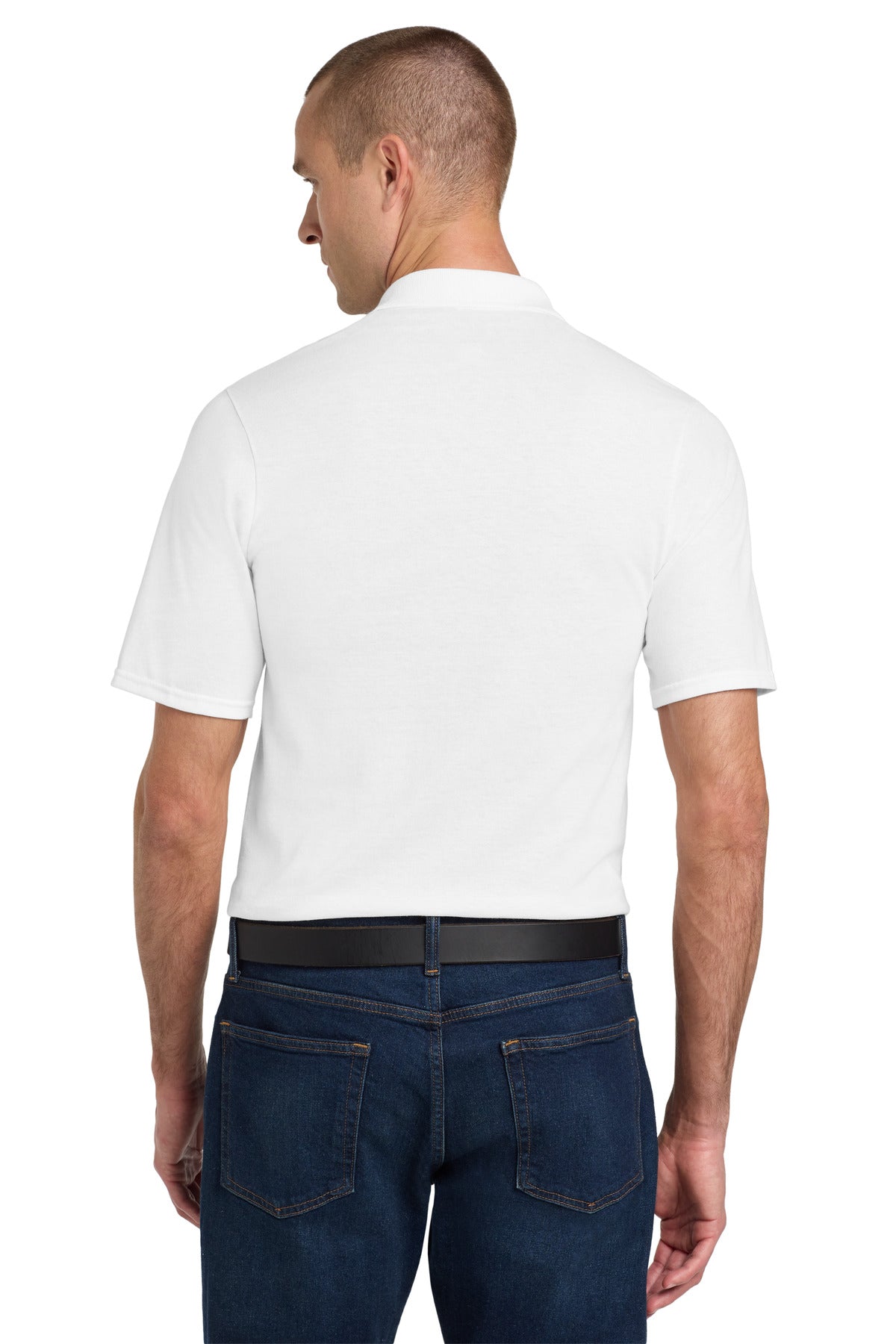 Jerzees Dri-Power Pocket Sport Shirt. 436MP - White - back