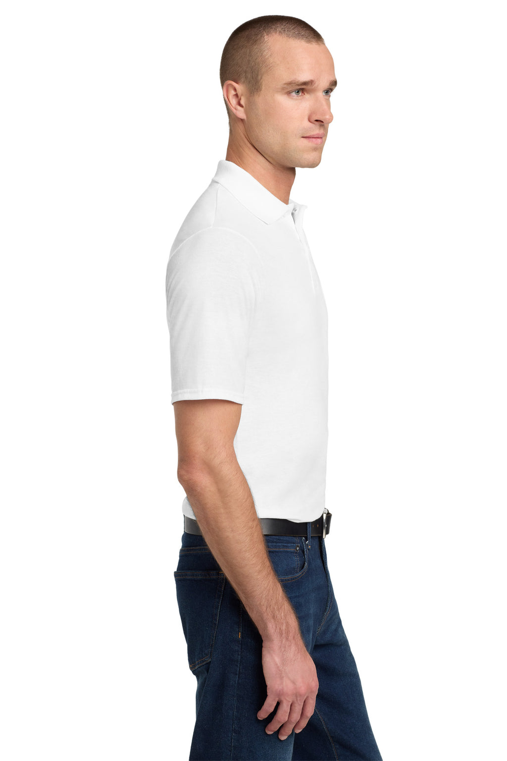 Jerzees Dri-Power Pocket Sport Shirt. 436MP - White - side