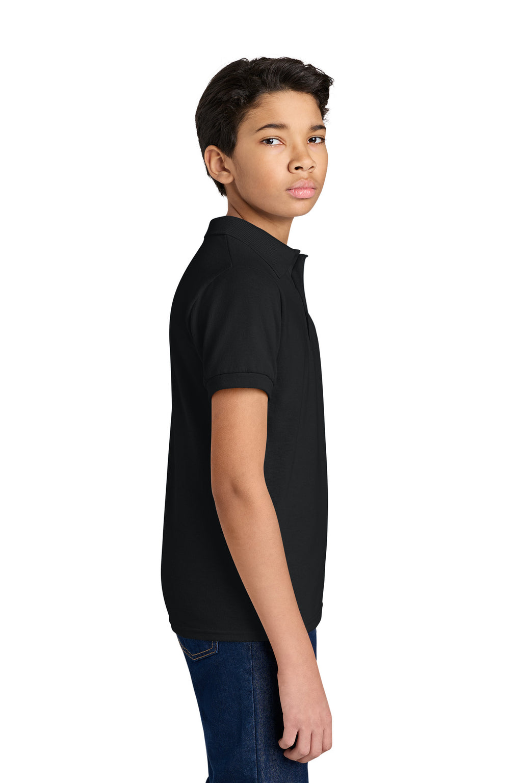 Jerzees Youth Dri-Power Sport Shirt 437B - Black - side
