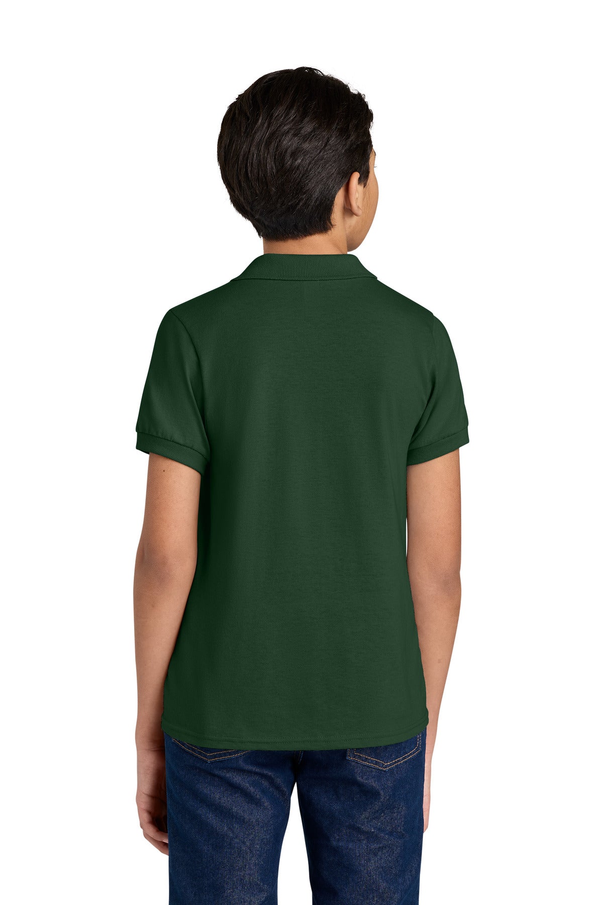 Jerzees Youth Dri-Power Sport Shirt 437B - Forest Green - back