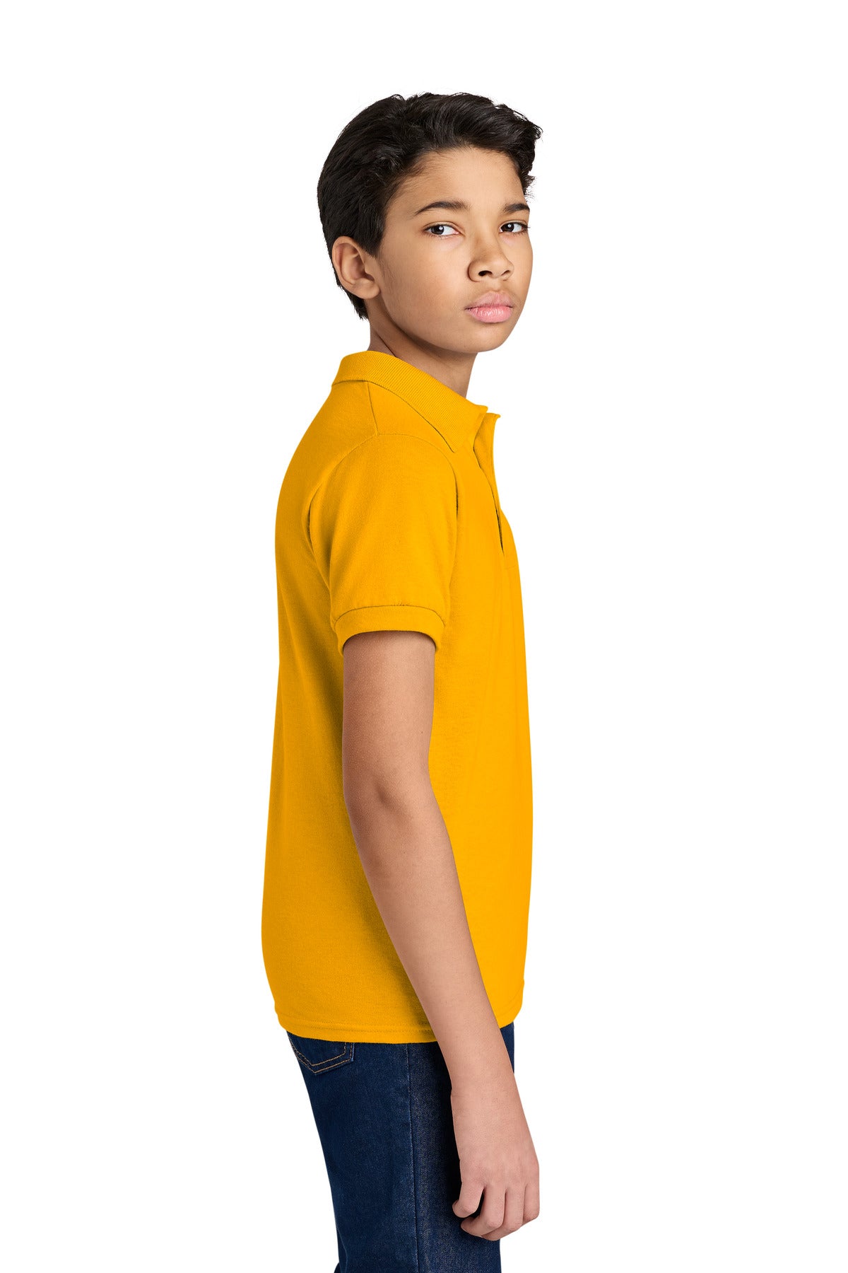 Jerzees Youth Dri-Power Sport Shirt 437B - Gold - side