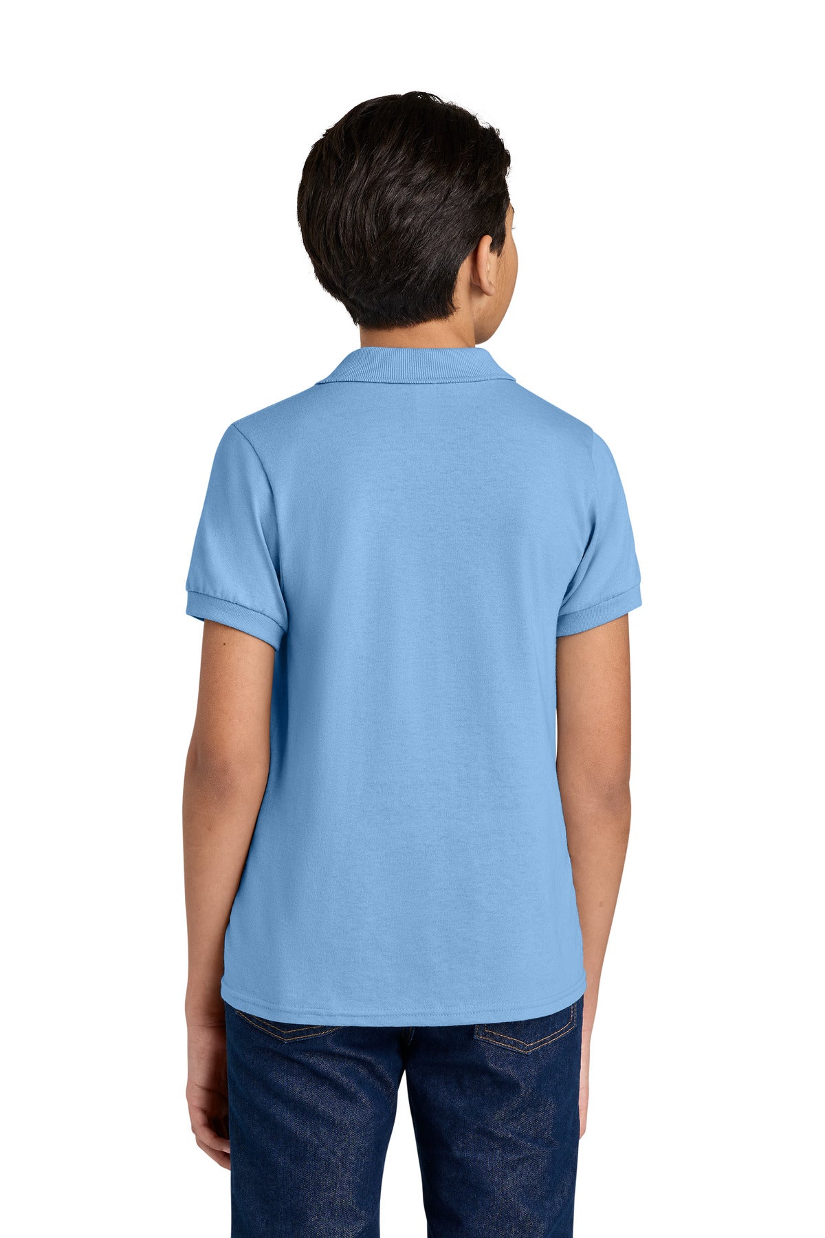 Jerzees Youth Dri-Power Sport Shirt 437B - Light Blue - back