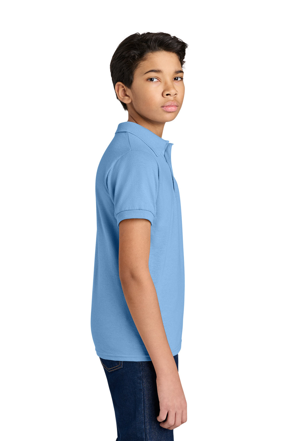 Jerzees Youth Dri-Power Sport Shirt 437B - Light Blue - side