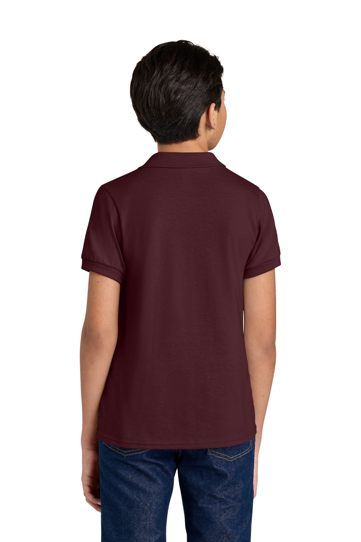 Jerzees Youth Dri-Power Sport Shirt 437B - Maroon - back