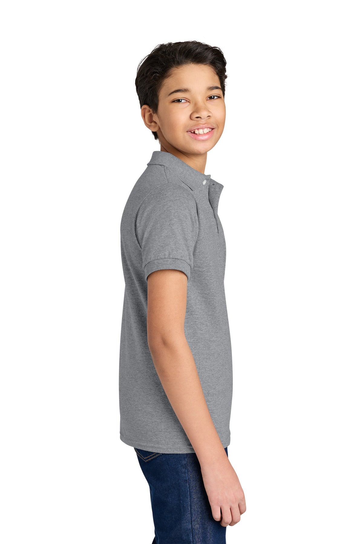 Jerzees Youth Dri-Power Sport Shirt 437B - Oxford - side