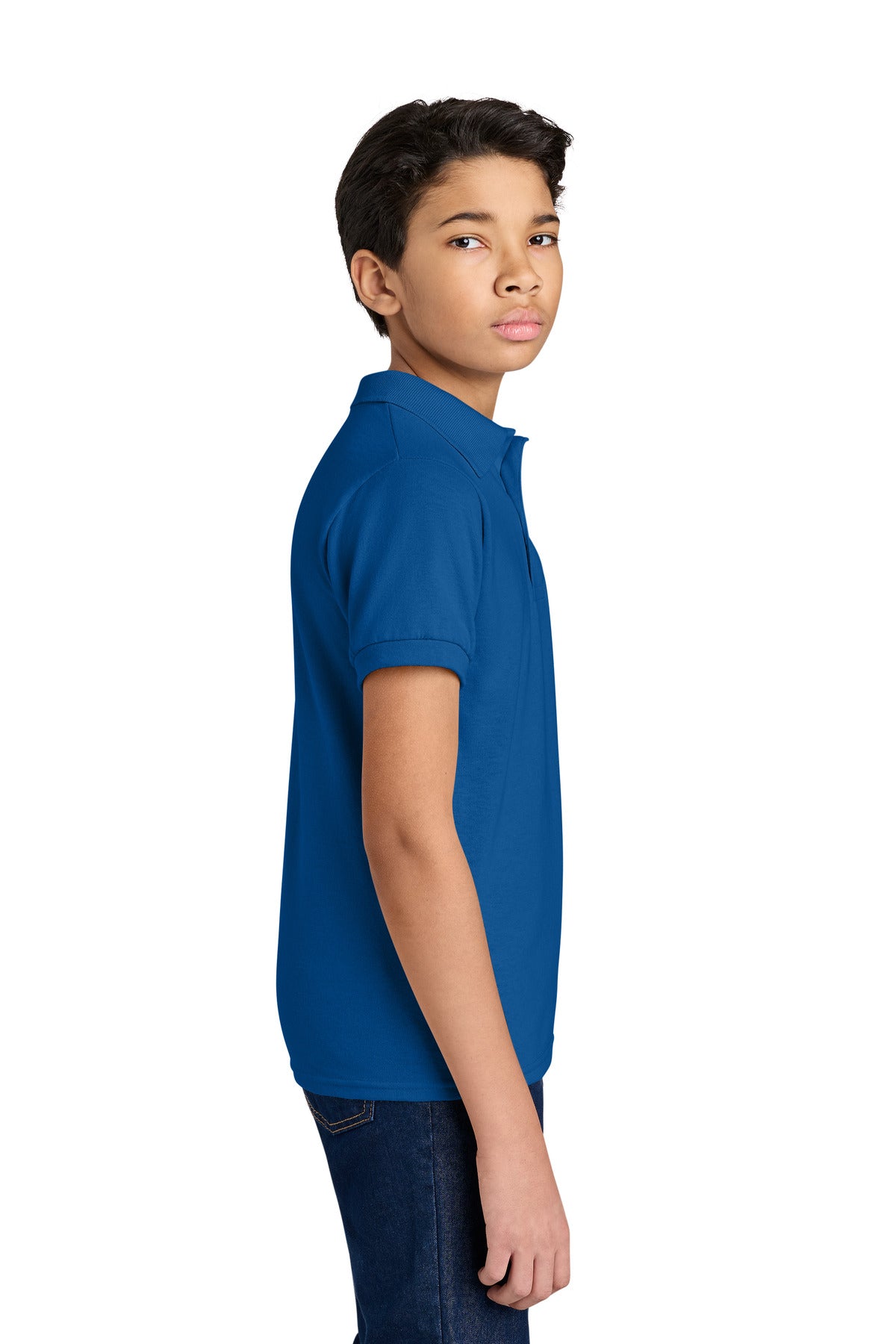 Jerzees Youth Dri-Power Sport Shirt 437B - Royal - side
